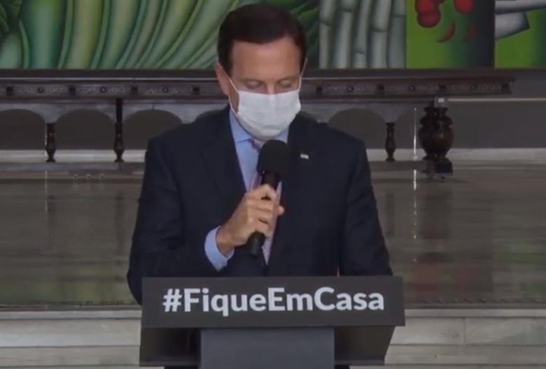 Doria: protocolo de 'lockdown' existe em SP, é iminente, mas não será adotado já