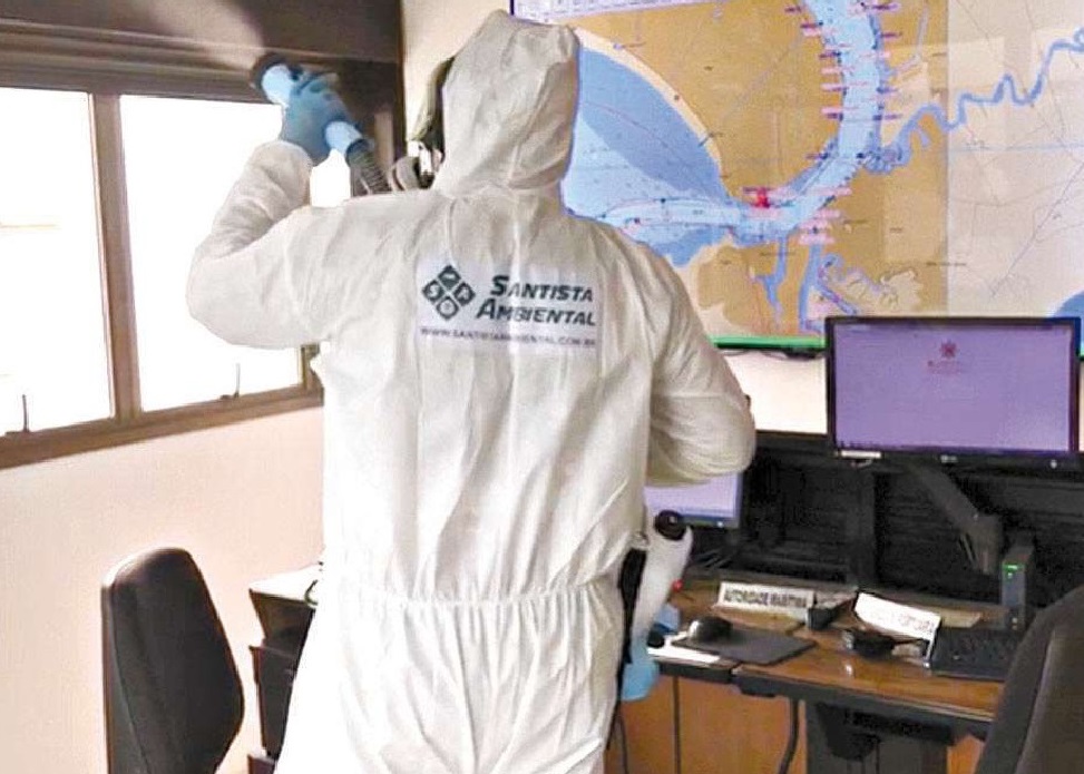 Túnel de sanitização vai ajudar práticos durante a pandemia