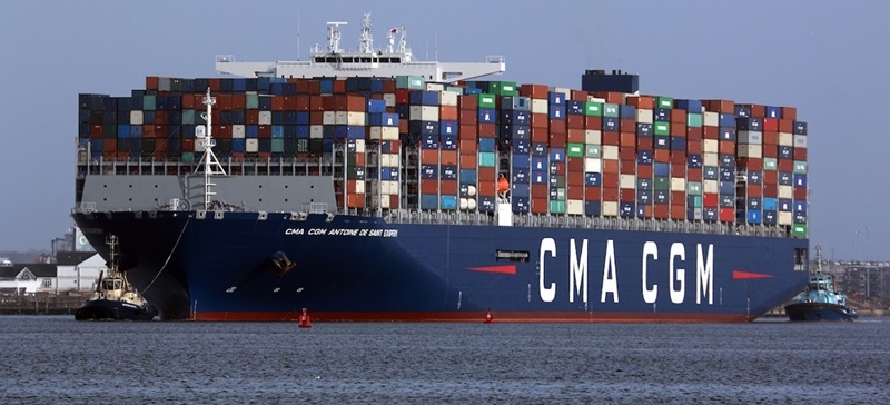 CMA CGM obtém empréstimo de 1,05 Bilhão de euros apoiado pelo Governo Francês