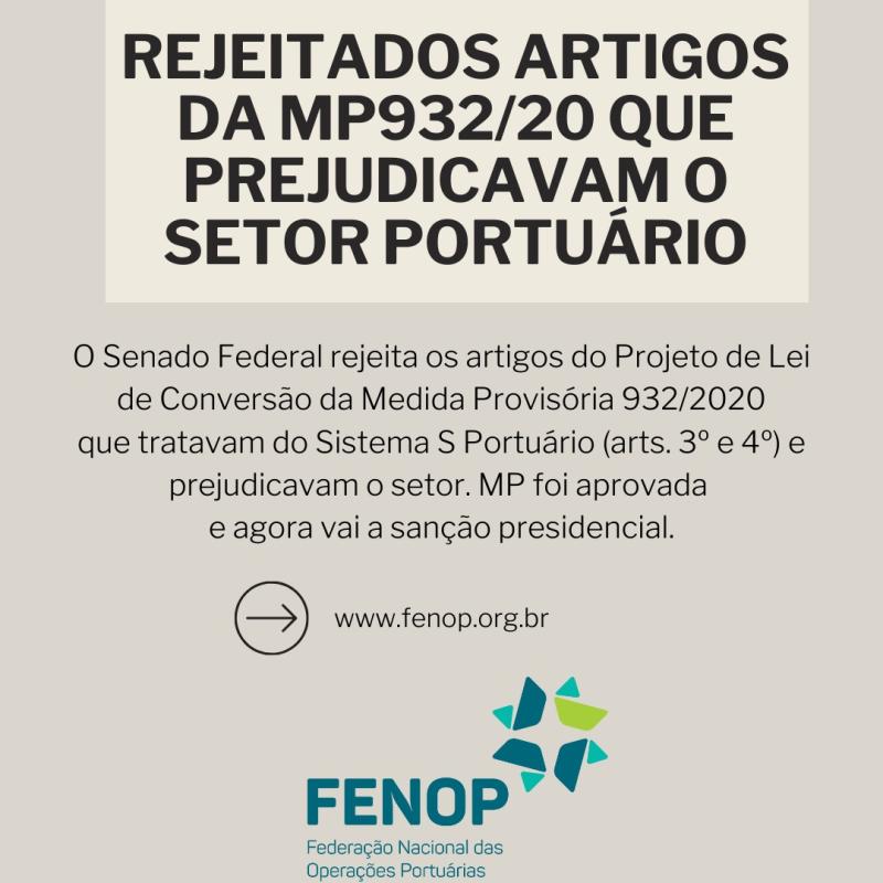 Senado rejeita por unanimidade artigos da MP 932 que prejudicavam o setor portuário