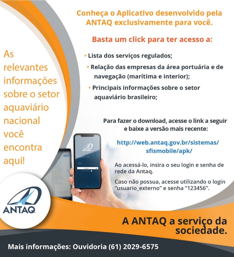 ANTAQ disponibiliza aplicativo com informações relevantes do setor aquaviário nacional