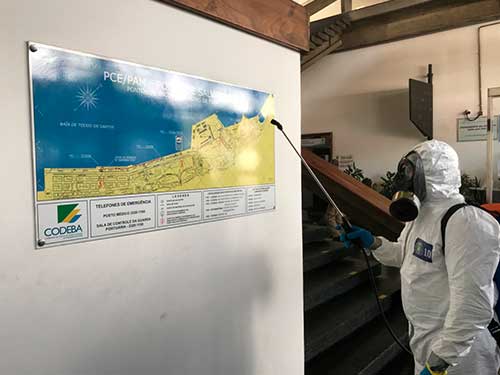 Comando Conjunto Bahia conclui descontaminação nos Portos da Companhia de Docas do Estado