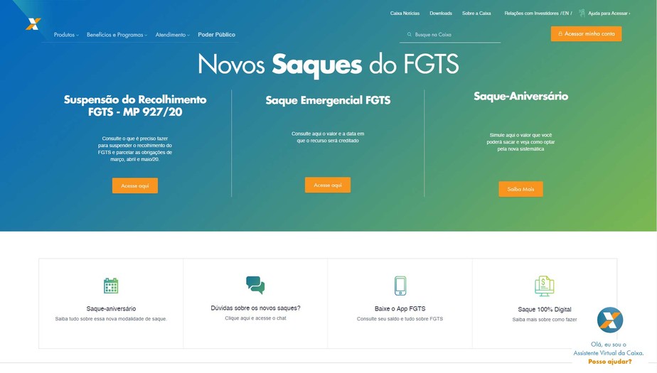 Saque emergencial do FGTS 2020: Veja como consultar quanto e quando vai receber