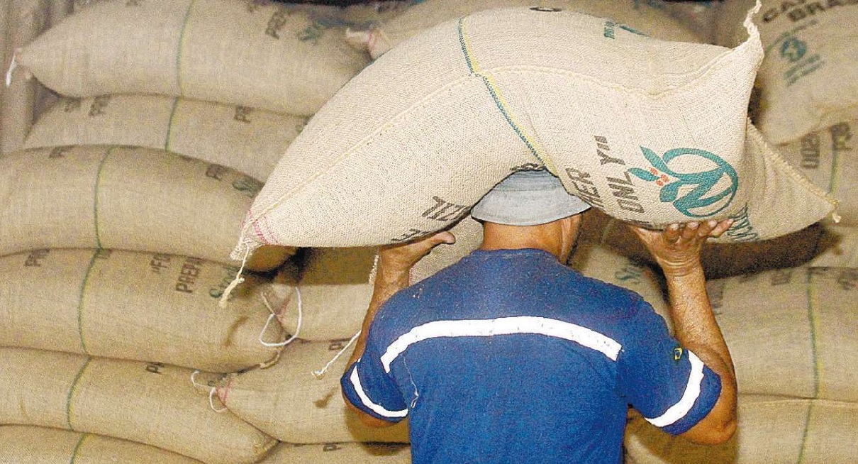 Santos exporta 31,6 mi de sacas de café