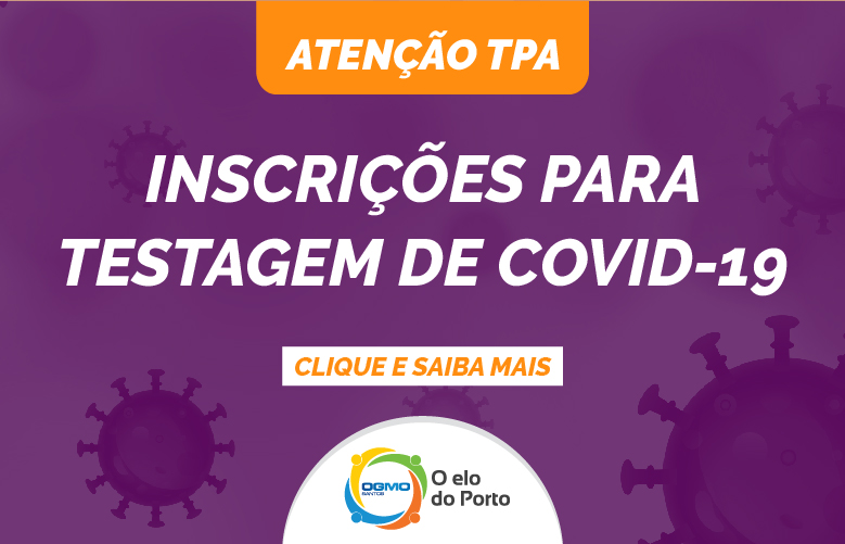 OGMO/Santos realiza inscrições para testagem de covid-19
