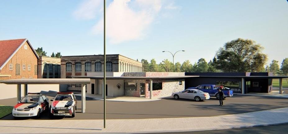 Começa a construção de base de segurança na entrada de Santos