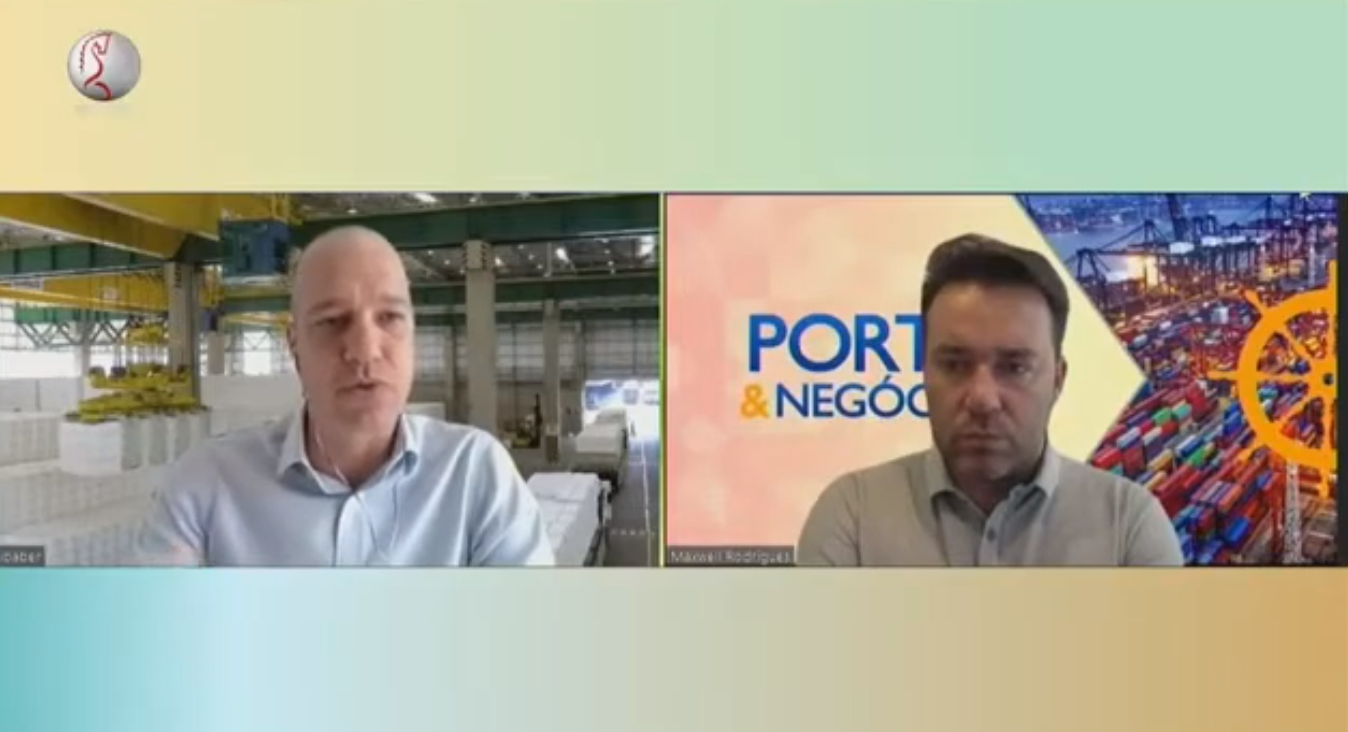 Diretor da Eldorado Celulose, Rodrigo Libaber conversa com Maxwell Rodrigues 