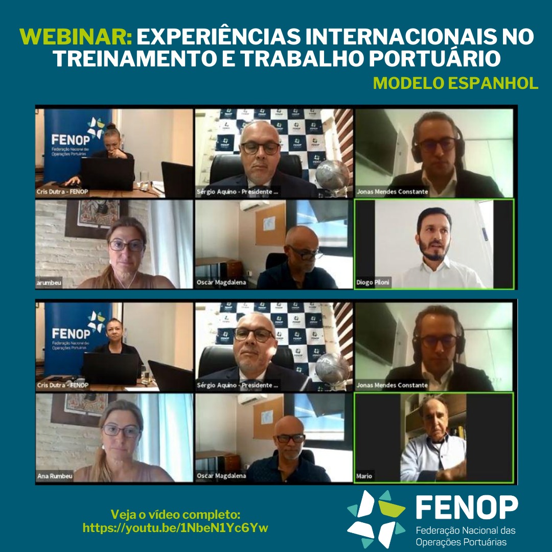 1º Webinar sobre treinamentos e trabalho portuários promovido pela FENOP é um sucesso