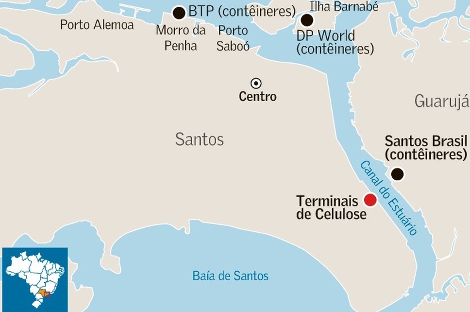 Leilão no Porto de Santos atrai produtores de celulose