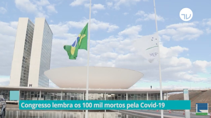 Câmara e Senado decretam luto oficial em respeito aos 100 mil mortos pela Covid-19
