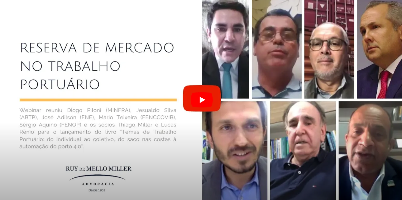 Webinar Reserva de mercado no trabalho portuário: lançamento do livro de Lucas Rênio