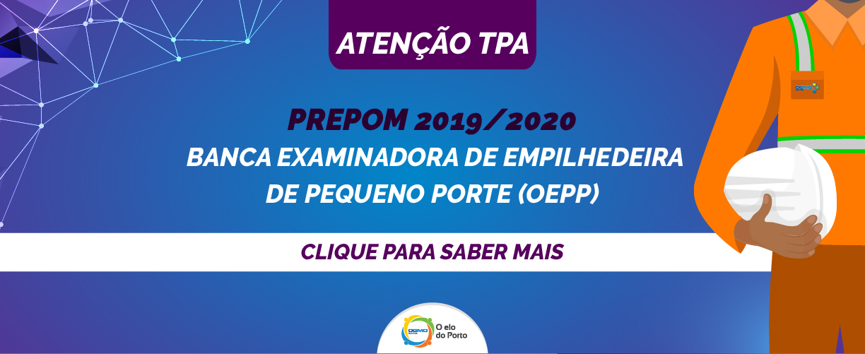 OGMO/Santos: PREPOM 2019 – Banca examinadora de empilhadeira de pequeno porte (OEPP)