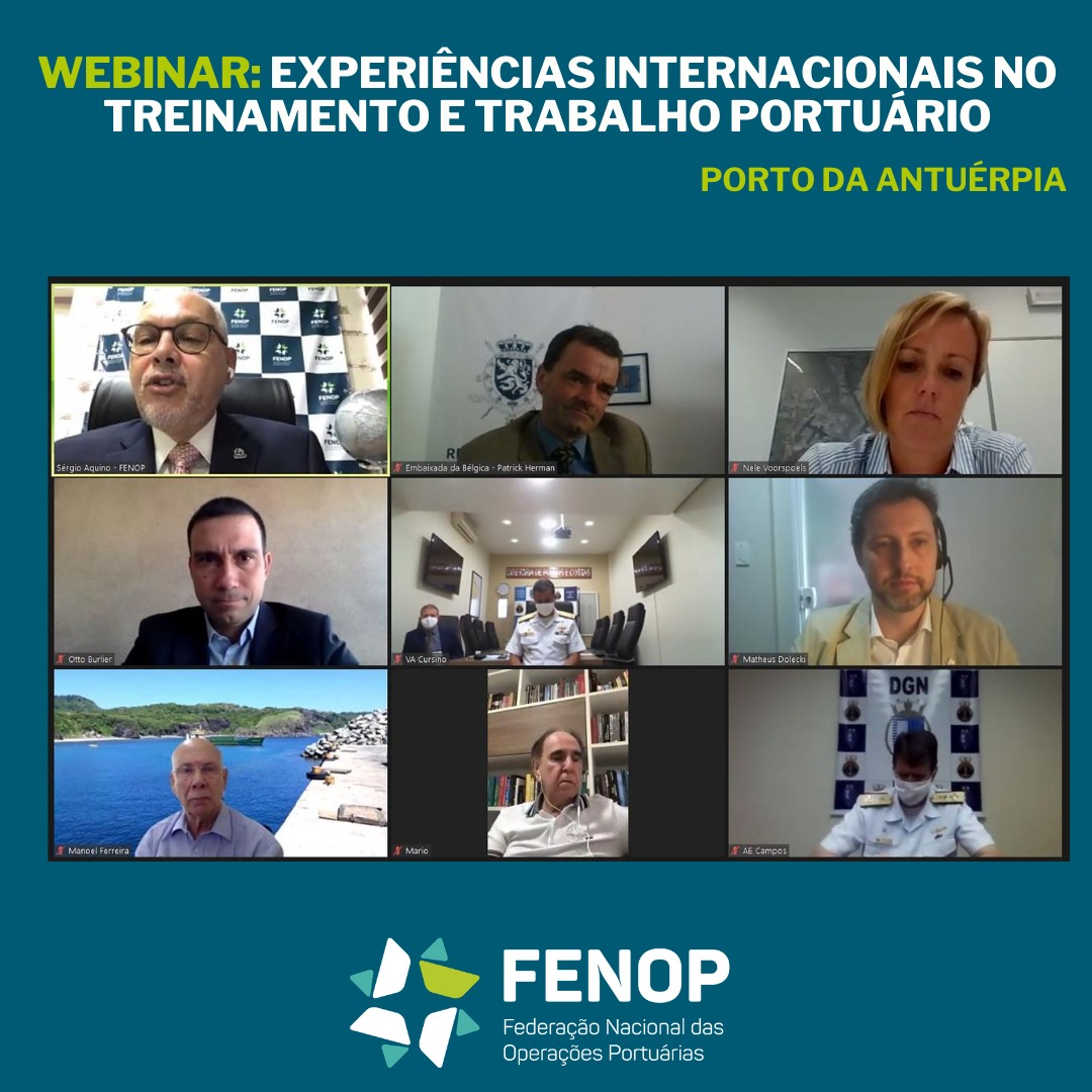 Webinar FENOP – Experiências Internacionais no Treinamento e Trabalho Portuário – Porto de Antuérpia