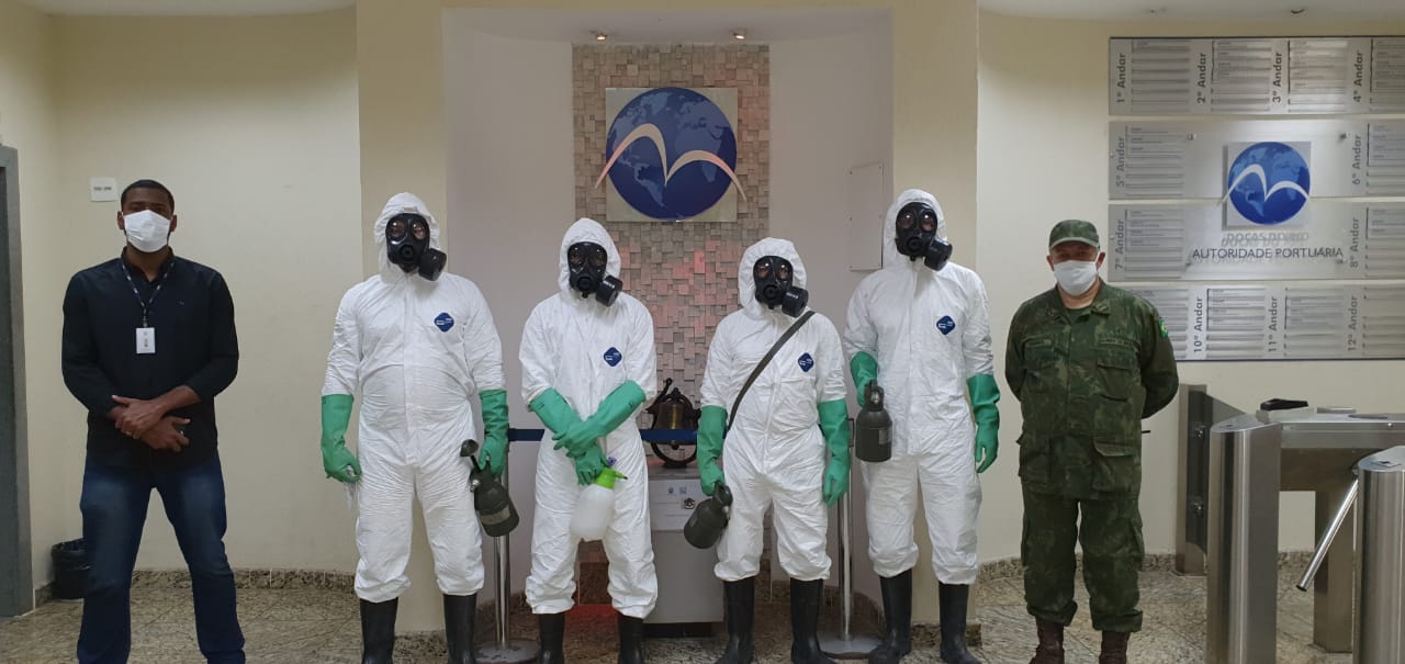 Docas do Rio utiliza Quaternário de Amônio para desinfecção de áreas administrativas e operacionais