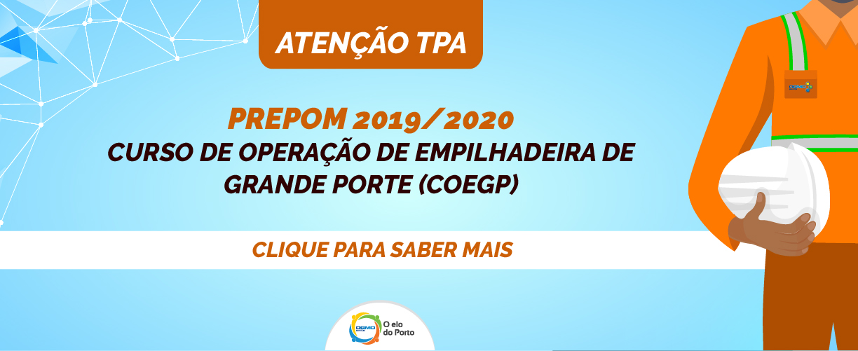 OGMO/Santos: PREPOM 2019 – Curso de operação de empilhadeira de grande porte (COEGP)