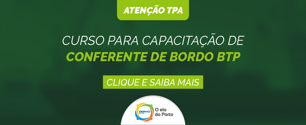 OGMO/Santos: Capacitação de conferente de bordo – BTP