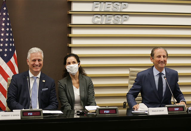 Em visita à Fiesp, Conselheiro de Segurança Nacional dos EUA anuncia intenção do seu governo de fazer investimentos milionários no Brasil