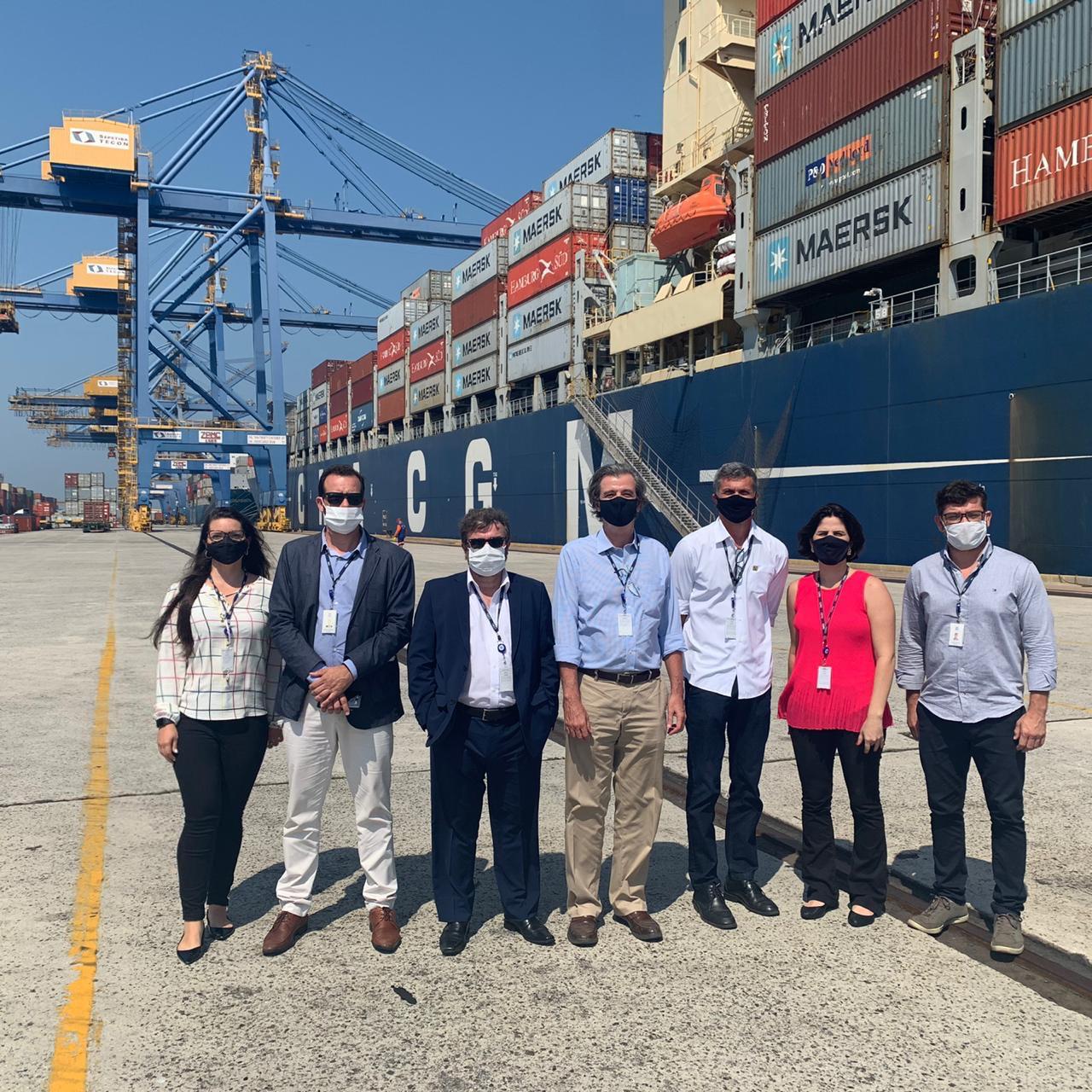 Novo diretor de Gestão Portuária da CDRJ visita o Porto de Itaguaí