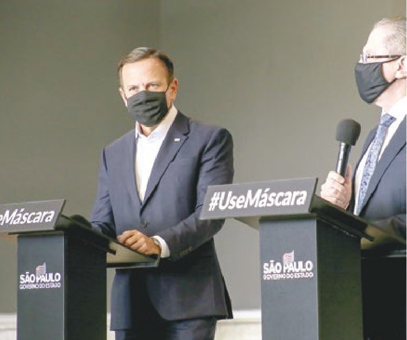 Sem calendário, Doria anuncia vacinação a partir de janeiro