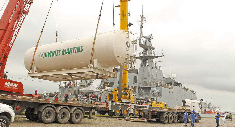 Marinha vai levar cilindro de Santos até Manaus