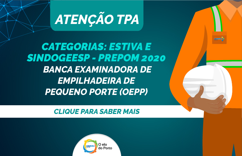 OGMO/Santos: PREPOM 2020 – Banca examinadora de empilhadeira de pequeno porte (OEPP)