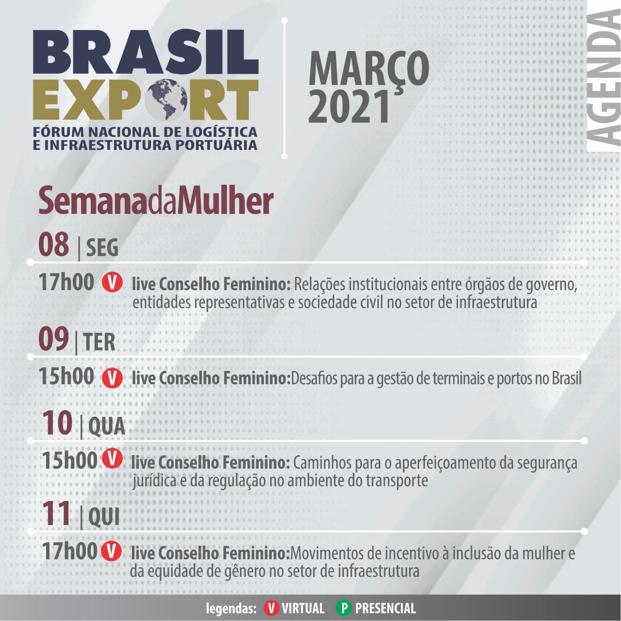 Brasil Export promove Semana da Mulher com lives