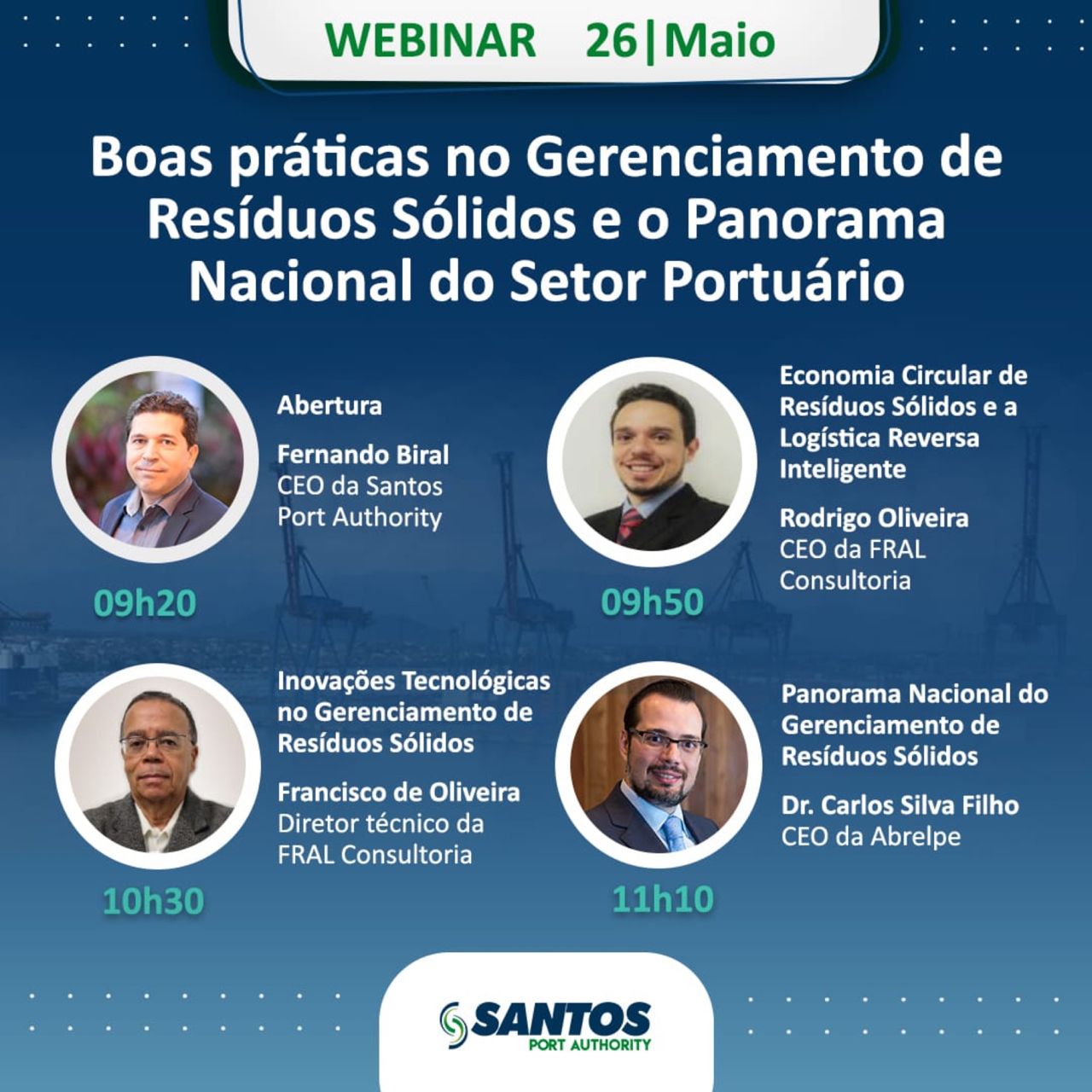 SPA realiza webinar sobre Boas Práticas no Gerenciamento de Resíduos Portuários