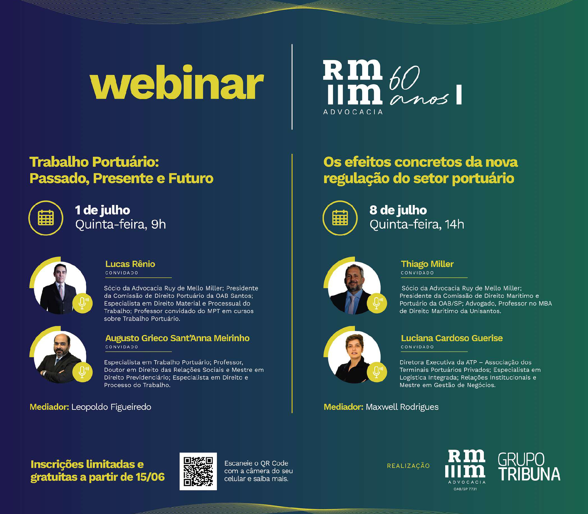 Em celebração aos 60 anos, Advocacia Ruy de Mello Miller promove webinars sobre questões portuárias