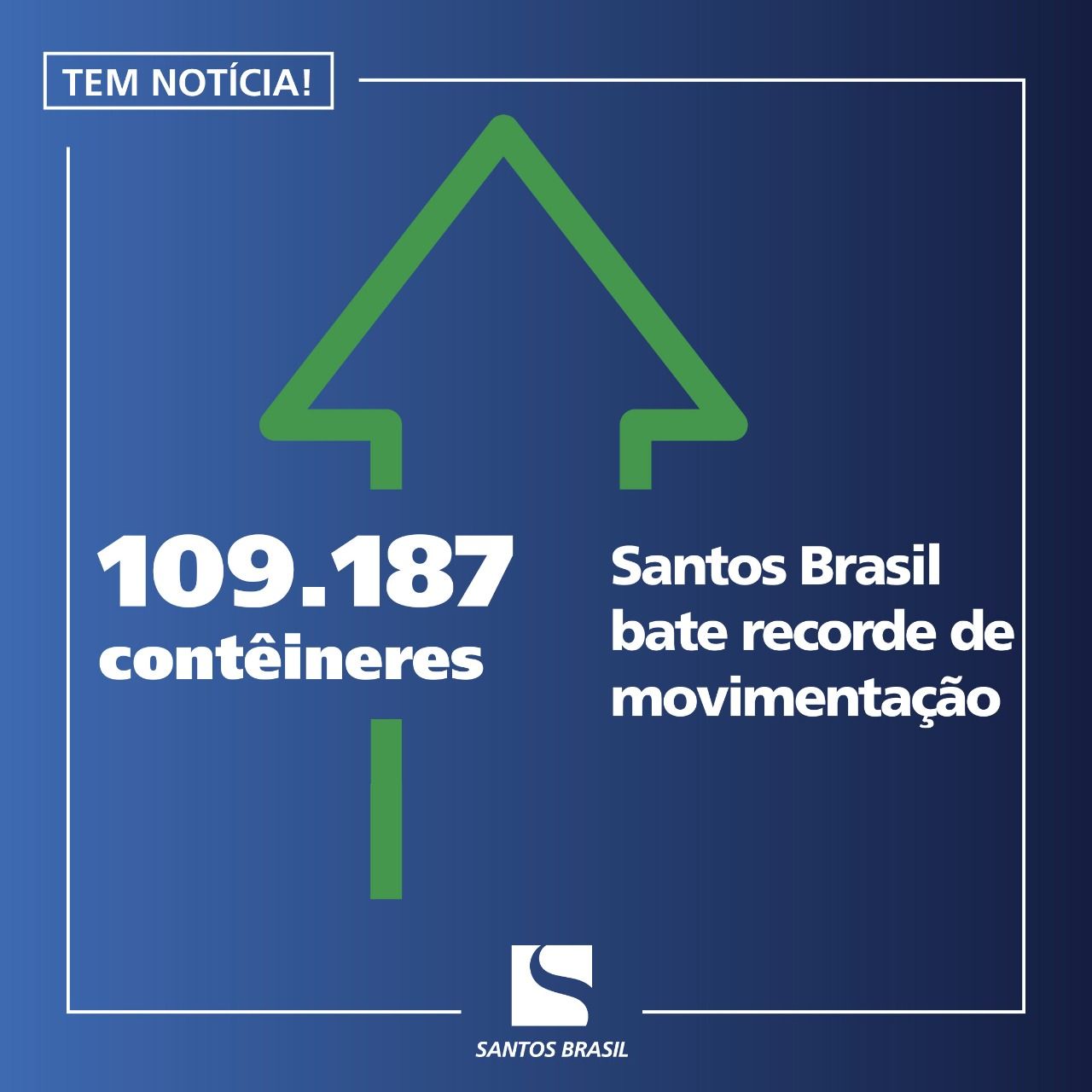 Santos Brasil bate recorde em movimentação de contêineres no Tecon Santos