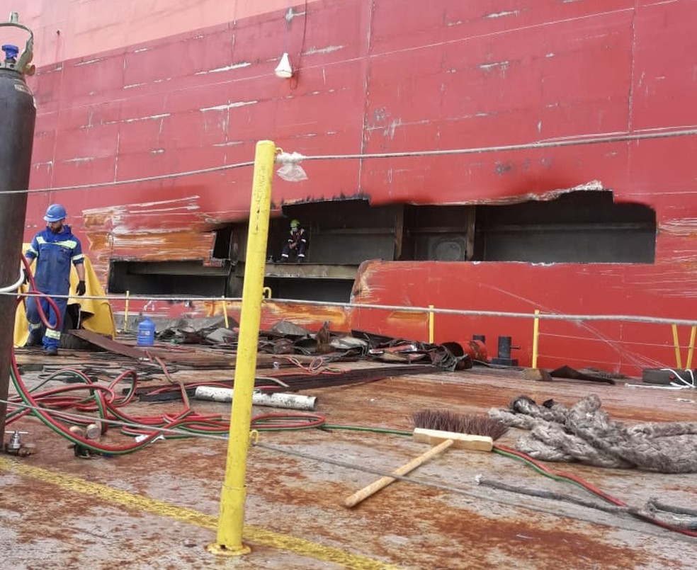Processo para punir responsáveis por acidente com navio cargueiro em terminal de balsas pode levar 2 anos