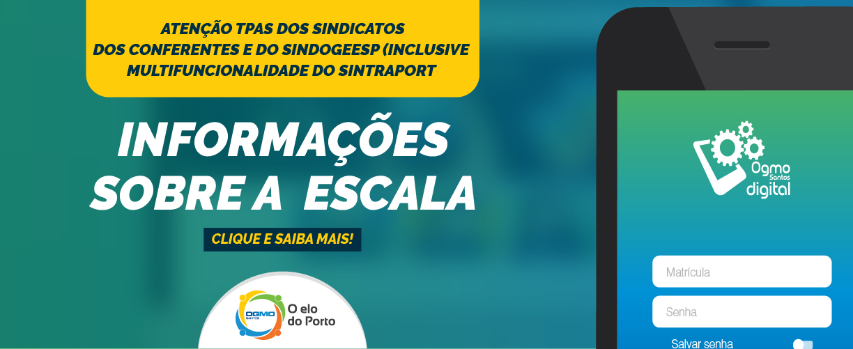 OGMO/Santos: Atenção TPAS dos Sindicatos dos Conferentes e do SINDOGEESP (Inclusive multifuncionalidade do SINTRAPORT) – Informações sobre escala