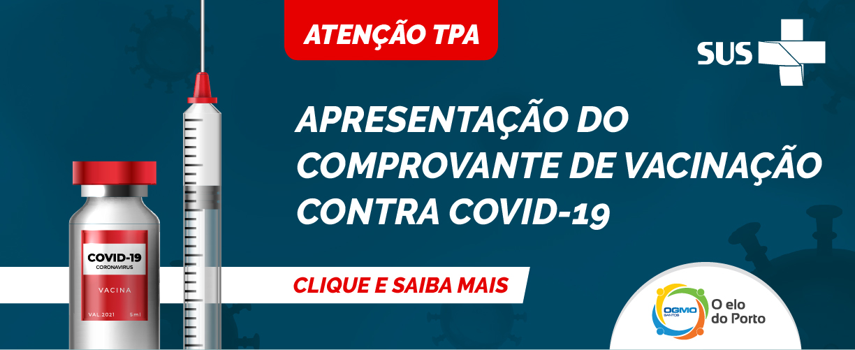 OGMO/Santos: Apresentação do comprovante de vacinação contra covid-19