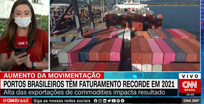 Portos do Brasil registram movimentação e faturamento recordes em 2021