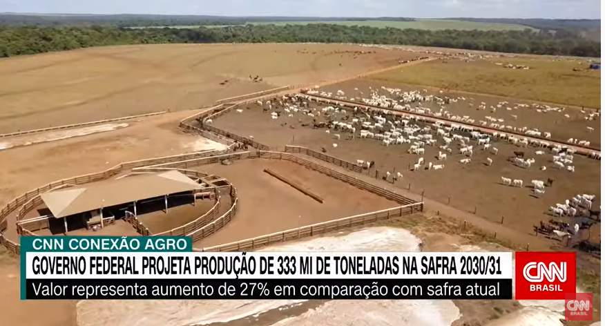 Conexão Agro: produção de grãos no Brasil deve subir 27% até 2031, diz Agricultura