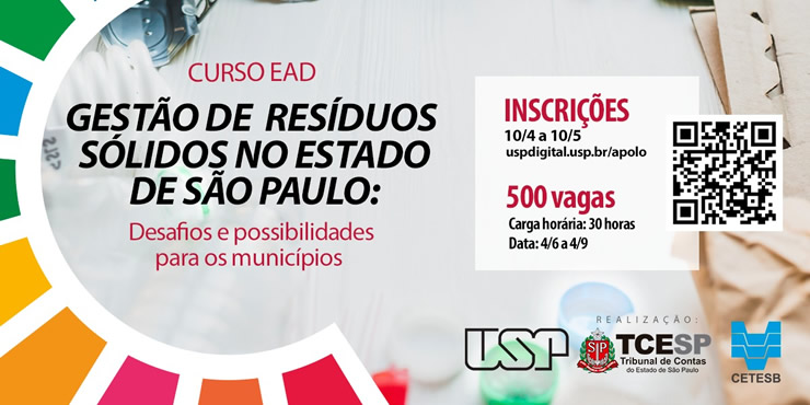 CETESB: Abertas as inscrições para o curso EAD sobre gestão de resíduos sólidos