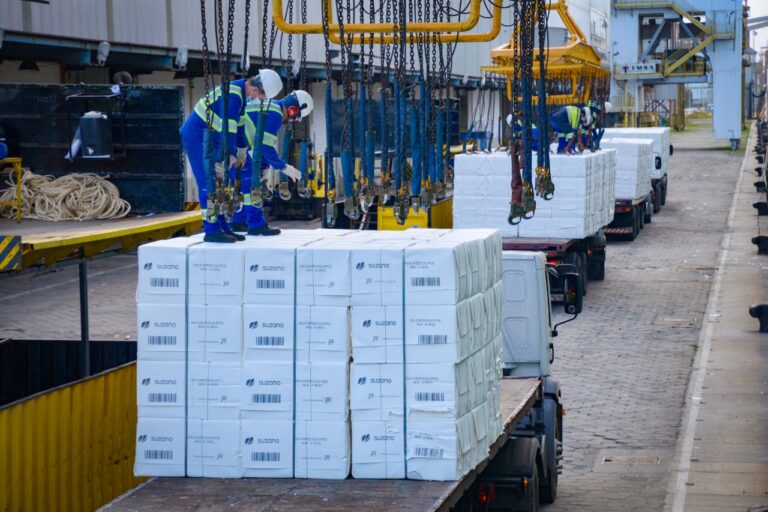 Celulose cresce 57% e puxa alta na movimentação do Porto de Santos no 1º quadrimestre