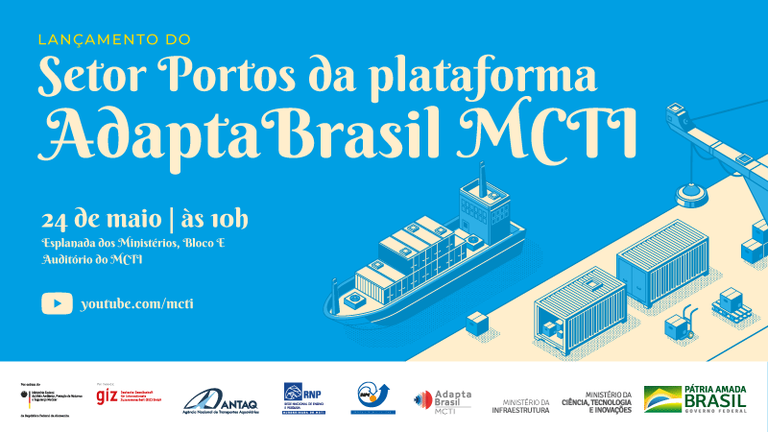 AdaptaBrasil MCTI: Ministério lança informações sobre possível risco climático para portos