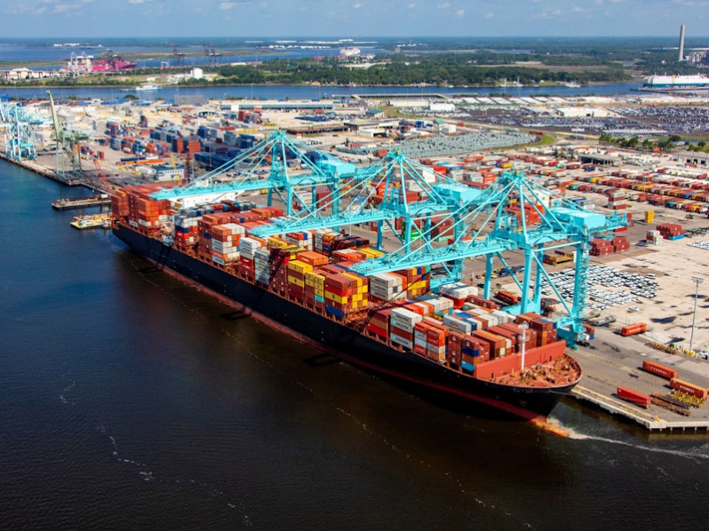 Porto de Jacksonville, Flórida, concluiu projeto de aprofundamento com investimento que atingiu US$ 420 milhões