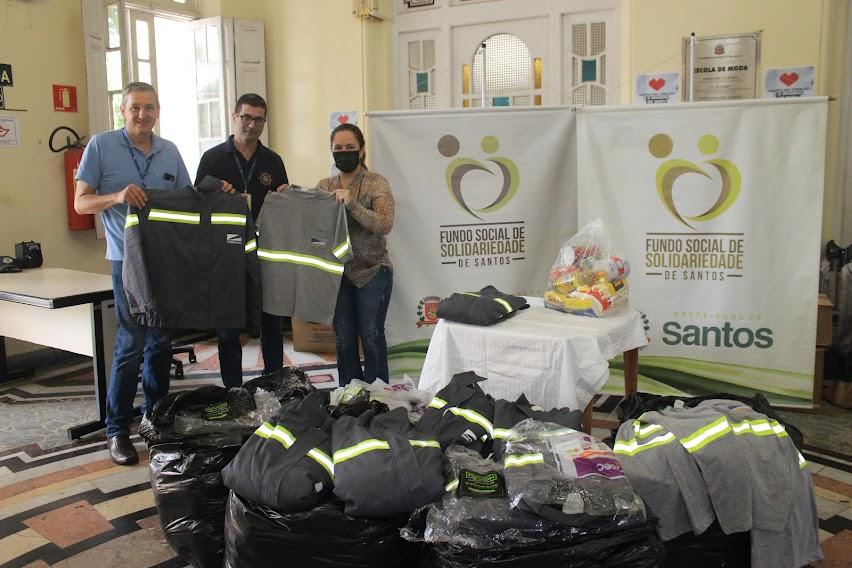 Terminal portuário doa mais de uma tonelada de alimentos e roupas para o Fundo Social de Santos