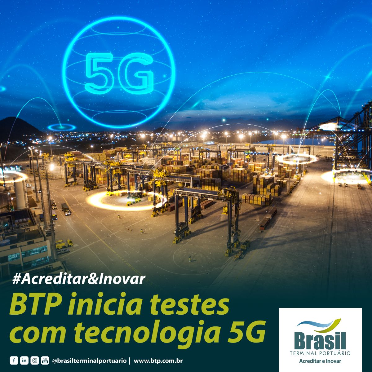 BTP inicia testes com tecnologia 5G