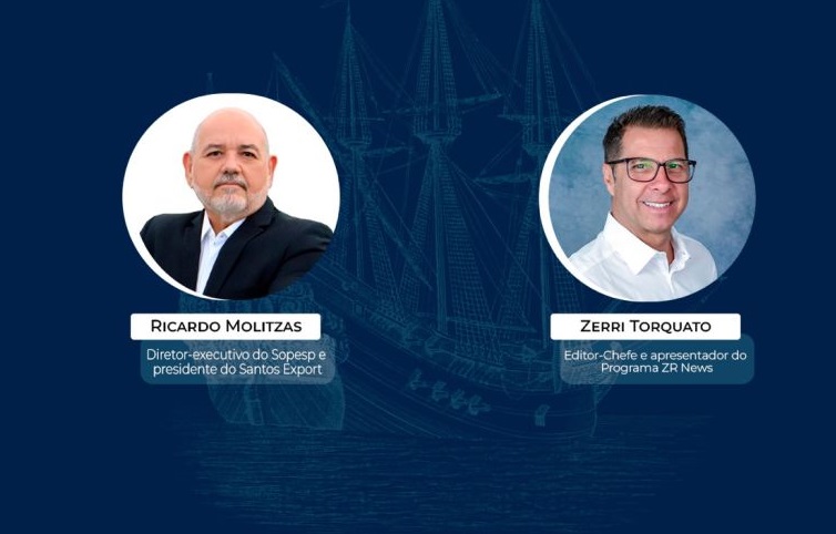 Diretor-Executivo do SOPESP e Presidente do Conselho Santos Export, Ricardo Molitzas participa do quadro Brasil Export no Programa ZR News