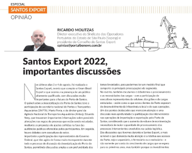 Santos Export 2022, importantes discussões