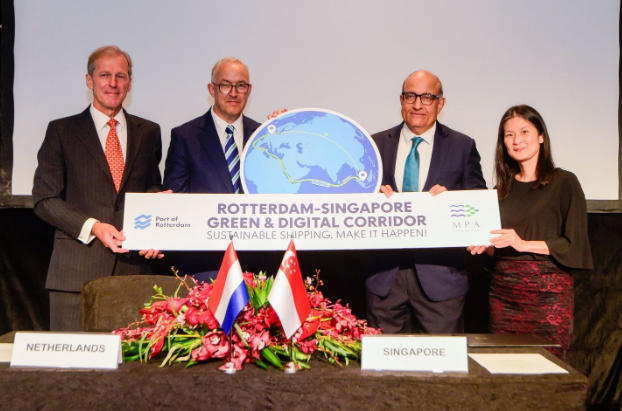 Autoridade Marítima e Portuária de Cingapura e Porto de Roterdã estabelecerão o Corredor Verde e Digital mais longo do mundo para transporte eficiente e sustentável