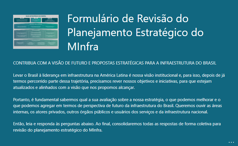 Aberto período para sugestão de propostas estratégicas para a infraestrutura do Brasil