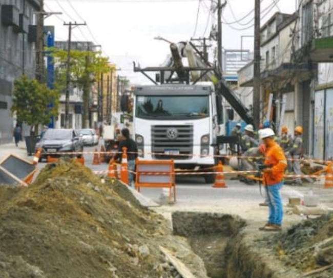 Obras da segunda fase do VLT avançam em Santos