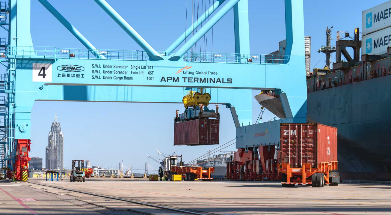 APM Terminals Mobile quebra recorde de taxa de transferência de contêineres de todos os tempos