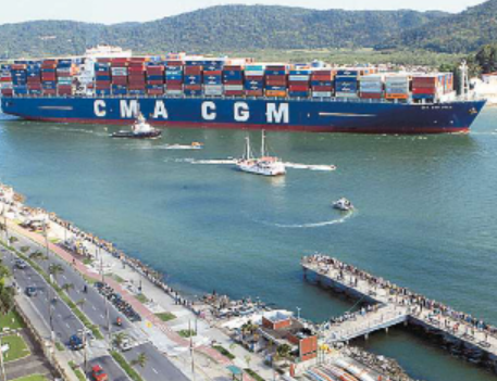 Meganavio paralisa hoje travessia Santos-Guarujá