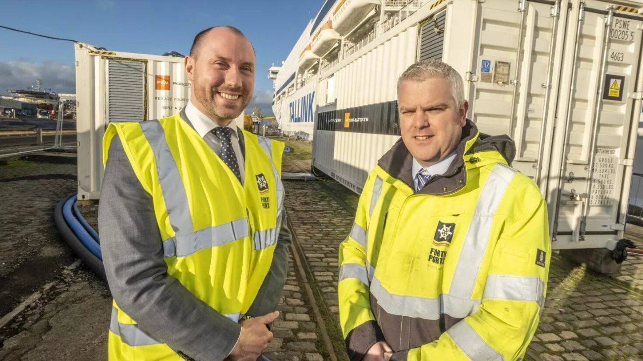 Porto de Leith estabelece energia em terra para navios
