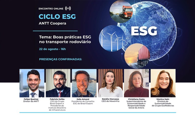 ANTT realiza live sobre “Boas Práticas ESG no Transporte Rodoviário”