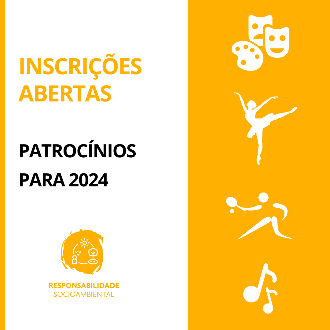 Os Terminais AGEO estão com inscrições abertas de projetos para concorrerem ao patrocínio em 2024